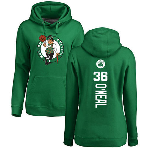 NBA Women's Nike Boston Celtics #36 Shaquille O'Neal Kelly Green Backer Pullover Hoodie