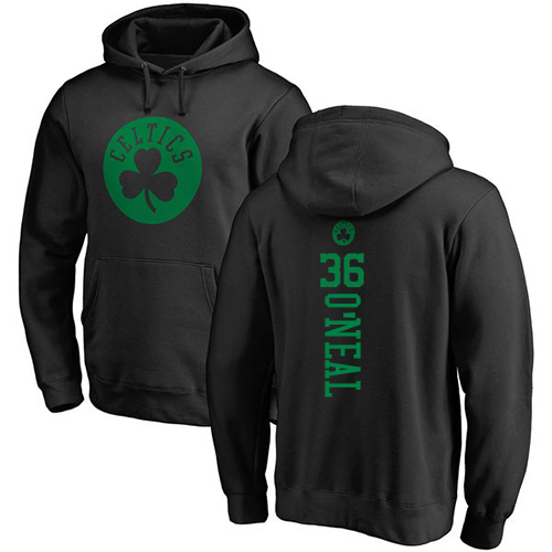 NBA Nike Boston Celtics #36 Shaquille O'Neal Black One Color Backer Pullover Hoodie