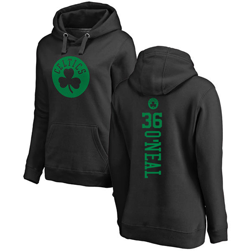 NBA Women's Nike Boston Celtics #36 Shaquille O'Neal Black One Color Backer Pullover Hoodie
