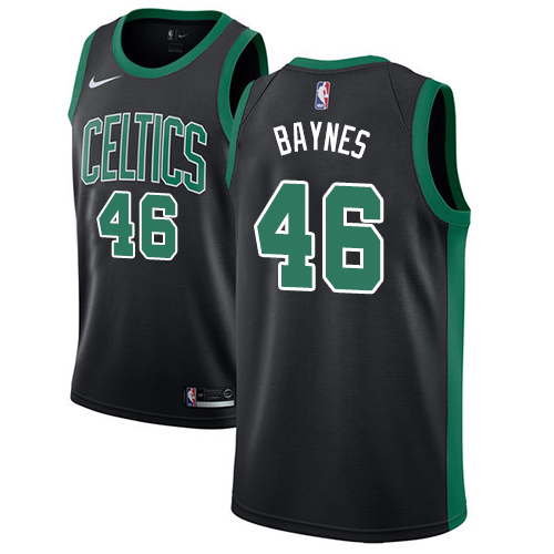 Youth Adidas Boston Celtics #46 Aron Baynes Authentic Green(Black No.) Alternate NBA Jersey