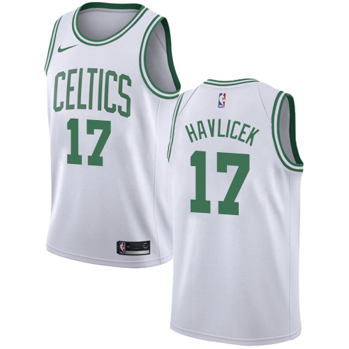Youth Adidas Boston Celtics #17 John Havlicek Authentic White Home NBA Jersey