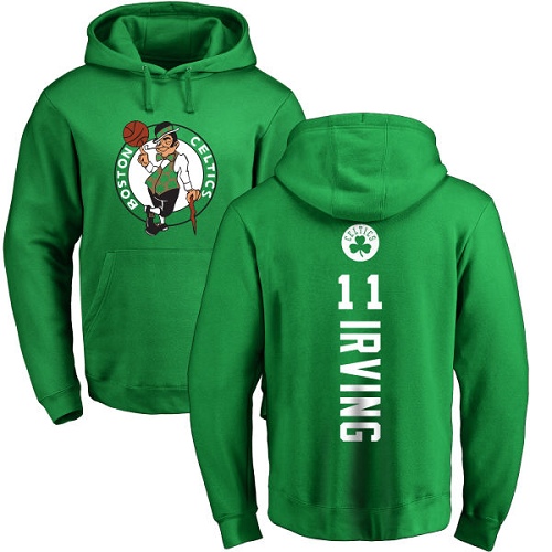 NBA Nike Boston Celtics #11 Kyrie Irving Kelly Green Backer Pullover Hoodie
