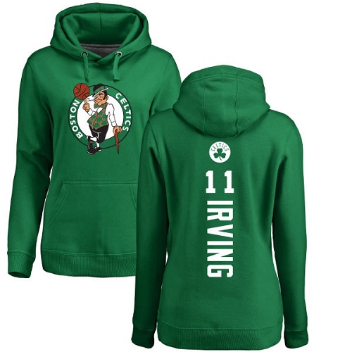 NBA Women's Nike Boston Celtics #11 Kyrie Irving Kelly Green Backer Pullover Hoodie