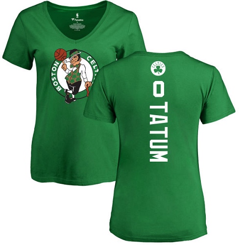 NBA Women's Nike Boston Celtics #0 Jayson Tatum Kelly Green Backer T-Shirt