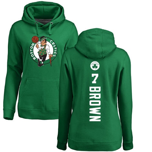 NBA Women's Nike Boston Celtics #7 Jaylen Brown Kelly Green Backer Pullover Hoodie