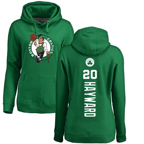 NBA Women's Nike Boston Celtics #20 Gordon Hayward Kelly Green Backer Pullover Hoodie