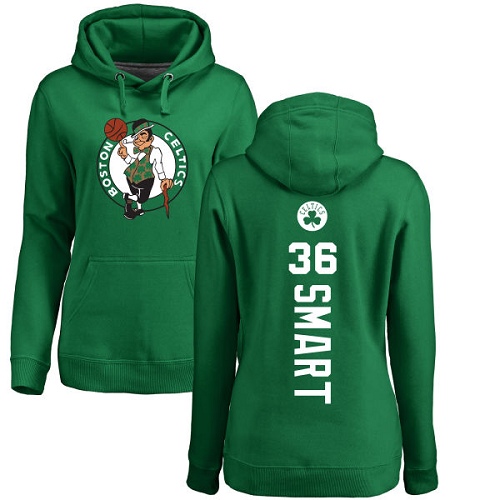 NBA Women's Nike Boston Celtics #36 Marcus Smart Kelly Green Backer Pullover Hoodie