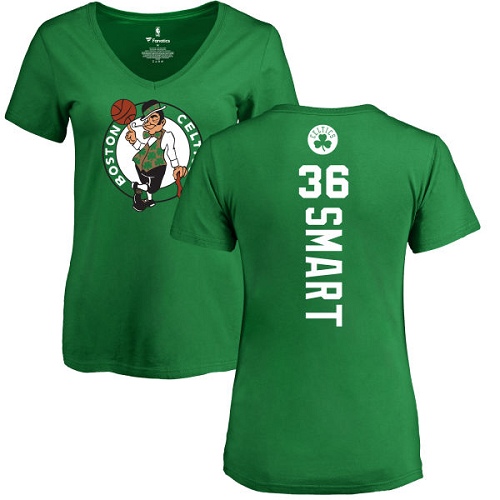 NBA Women's Nike Boston Celtics #36 Marcus Smart Kelly Green Backer T-Shirt