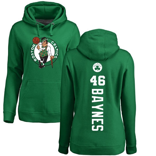 NBA Women's Nike Boston Celtics #46 Aron Baynes Kelly Green Backer Pullover Hoodie
