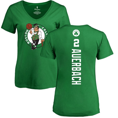 NBA Women's Nike Boston Celtics #2 Red Auerbach Kelly Green Backer T-Shirt