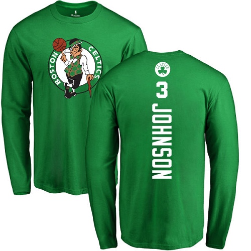 NBA Nike Boston Celtics #3 Dennis Johnson Kelly Green Backer Long Sleeve T-Shirt