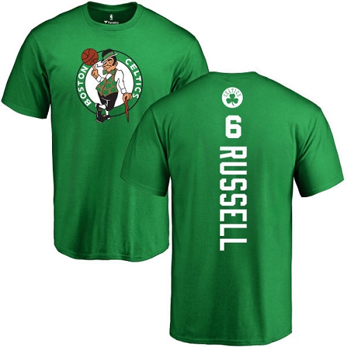 NBA Nike Boston Celtics #6 Bill Russell Kelly Green Backer T-Shirt