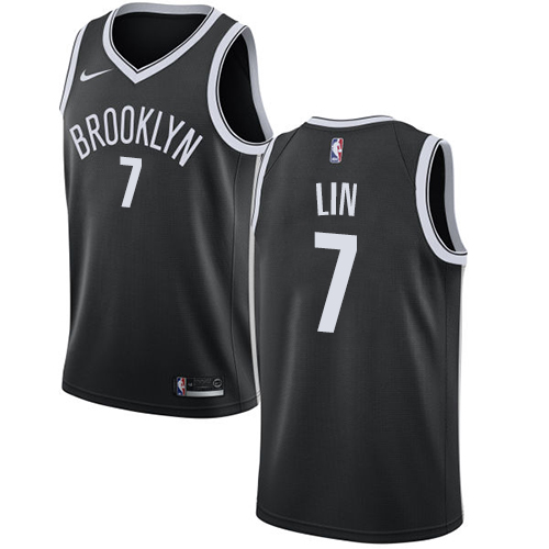 Women's Nike Brooklyn Nets #7 Jeremy Lin Swingman Black Road NBA Jersey - Icon Edition