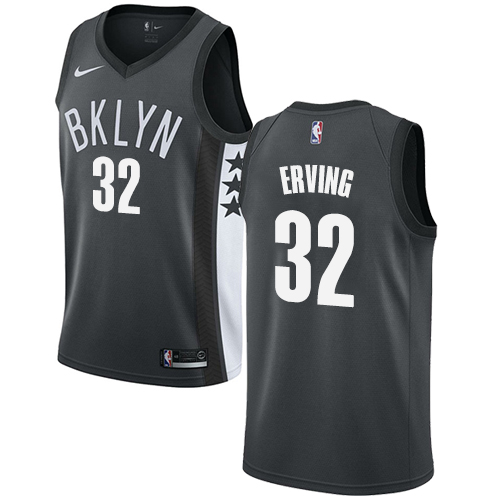 Men's Adidas Brooklyn Nets #32 Julius Erving Swingman Gray Alternate NBA Jersey