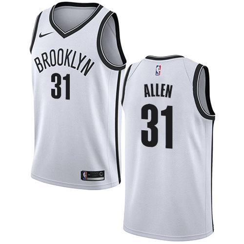 Men's Adidas Brooklyn Nets #31 Jarrett Allen Authentic White Home NBA Jersey