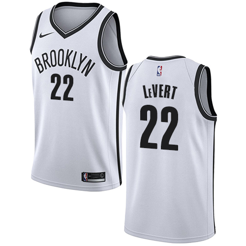 Men's Adidas Brooklyn Nets #22 Caris LeVert Swingman White Home NBA Jersey