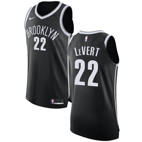 Men's Nike Brooklyn Nets #22 Caris LeVert Authentic Black Road NBA Jersey - Icon Edition