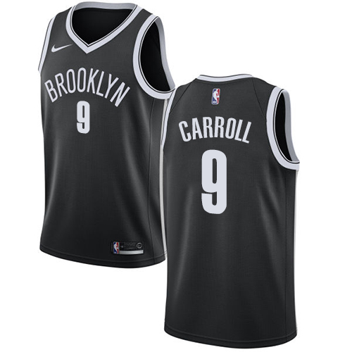 Youth Nike Brooklyn Nets #9 DeMarre Carroll Swingman Black Road NBA Jersey - Icon Edition