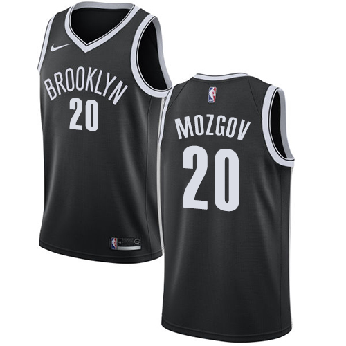 Women's Nike Brooklyn Nets #20 Timofey Mozgov Swingman Black Road NBA Jersey - Icon Edition