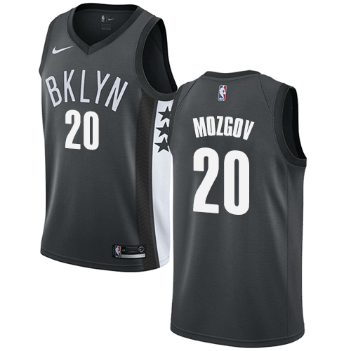 Women's Adidas Brooklyn Nets #20 Timofey Mozgov Swingman Gray Alternate NBA Jersey