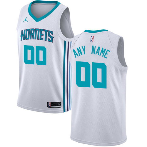 Men's Nike Jordan Charlotte Hornets Customized Authentic White NBA Jersey - Association Edition