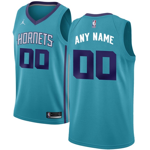 Men's Nike Jordan Charlotte Hornets Customized Authentic Teal NBA Jersey - Icon Edition