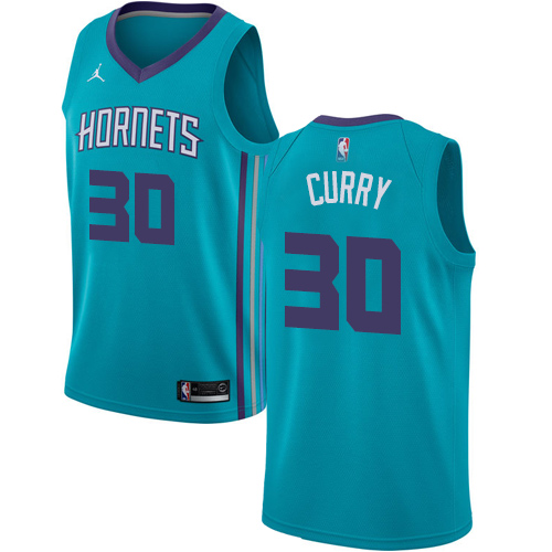 Youth Nike Jordan Charlotte Hornets #30 Dell Curry Authentic Teal NBA Jersey - Icon Edition