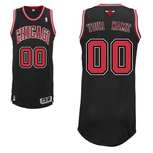 Youth Adidas Chicago Bulls Customized Authentic Black Alternate NBA Jersey