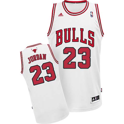 Men's Adidas Chicago Bulls #23 Michael Jordan Swingman White Home NBA Jersey