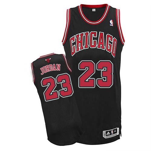 Youth Adidas Chicago Bulls #23 Michael Jordan Authentic Black Alternate NBA Jersey