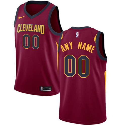 Men's Nike Cleveland Cavaliers Customized Swingman Maroon Road NBA Jersey - Icon Edition