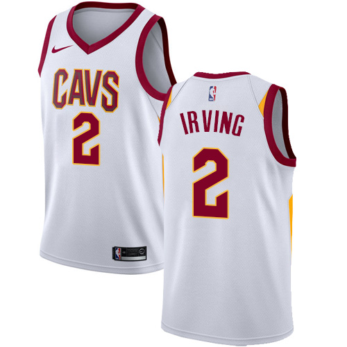 Men's Nike Cleveland Cavaliers #2 Kyrie Irving Authentic White Home NBA Jersey - Association Edition