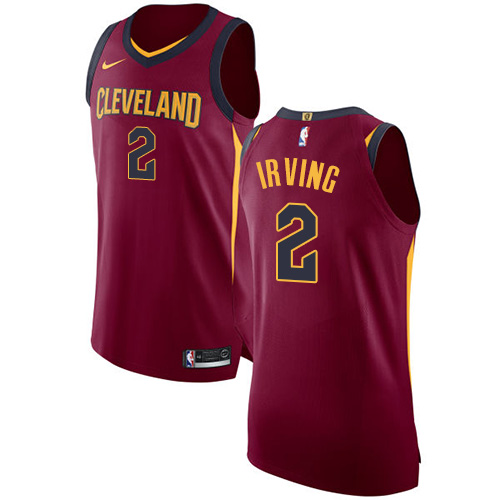 Men's Nike Cleveland Cavaliers #2 Kyrie Irving Authentic Maroon Road NBA Jersey - Icon Edition