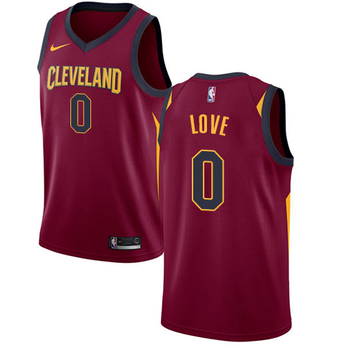 Men's Nike Cleveland Cavaliers #0 Kevin Love Swingman Maroon Road NBA Jersey - Icon Edition
