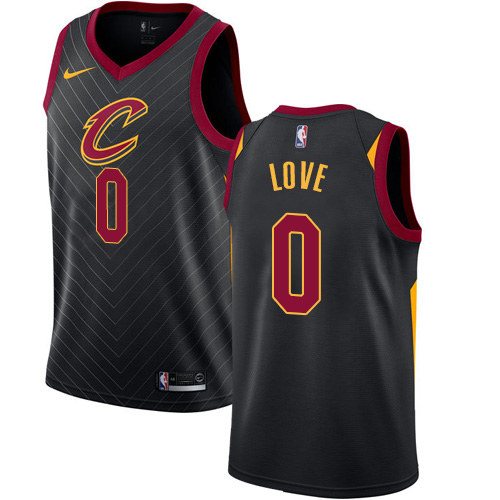 Men's Nike Cleveland Cavaliers #0 Kevin Love Swingman Black Alternate NBA Jersey Statement Edition