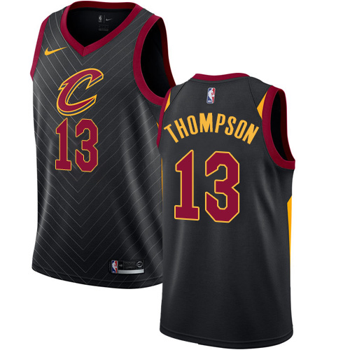 Men's Nike Cleveland Cavaliers #13 Tristan Thompson Authentic Black Alternate NBA Jersey Statement Edition