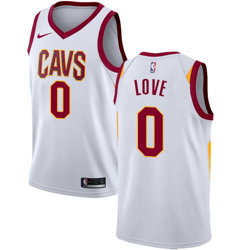 Women's Nike Cleveland Cavaliers #0 Kevin Love Swingman White Home NBA Jersey - Association Edition