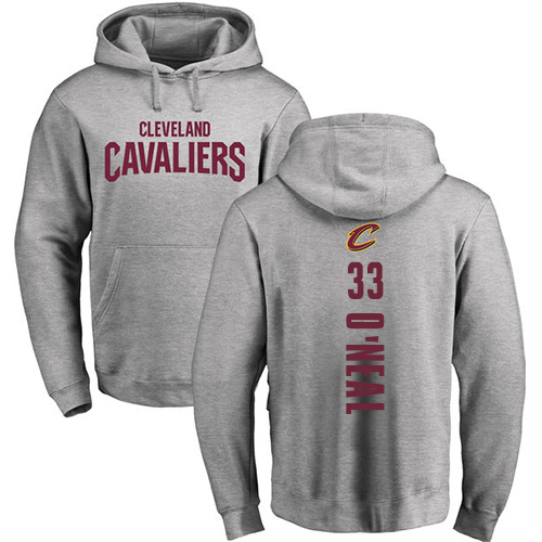 NBA Nike Cleveland Cavaliers #33 Shaquille O'Neal Ash Backer Pullover Hoodie