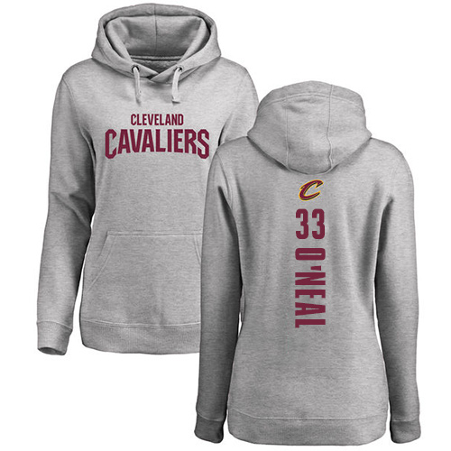 NBA Women's Nike Cleveland Cavaliers #33 Shaquille O'Neal Ash Backer Pullover Hoodie