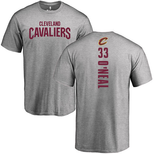 NBA Nike Cleveland Cavaliers #33 Shaquille O'Neal Ash Backer T-Shirt