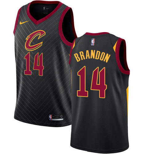 Men's Nike Cleveland Cavaliers #14 Terrell Brandon Swingman Black Alternate NBA Jersey Statement Edition