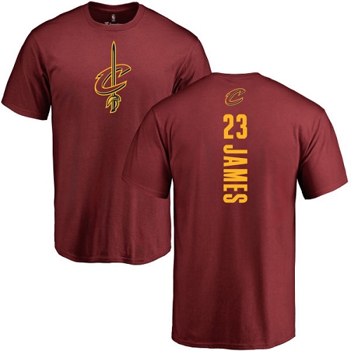 NBA Nike Cleveland Cavaliers #23 LeBron James Maroon Backer T-Shirt