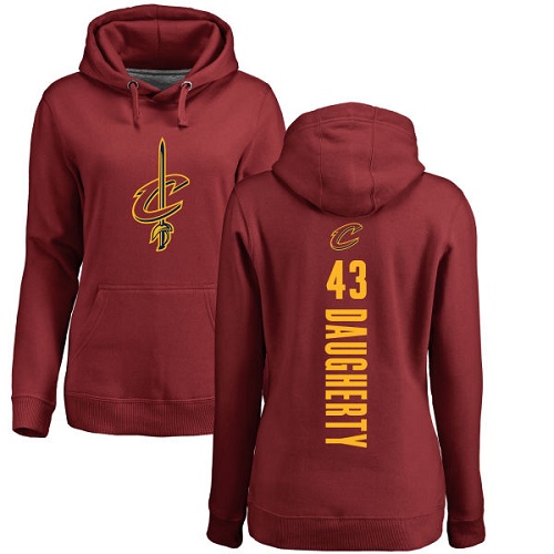 NBA Women's Nike Cleveland Cavaliers #43 Brad Daugherty Maroon Backer Pullover Hoodie