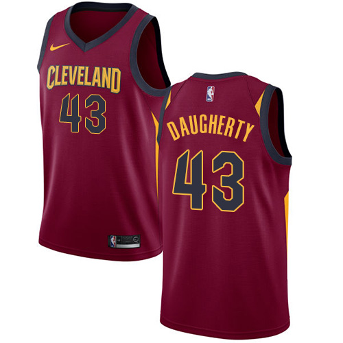 Men's Nike Cleveland Cavaliers #43 Brad Daugherty Swingman Maroon Road NBA Jersey - Icon Edition