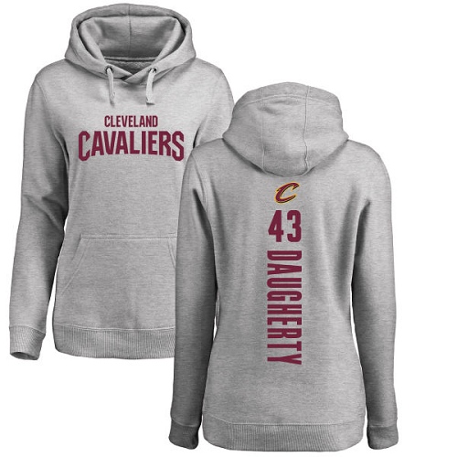 NBA Women's Nike Cleveland Cavaliers #43 Brad Daugherty Ash Backer Pullover Hoodie