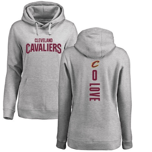 NBA Women's Nike Cleveland Cavaliers #0 Kevin Love Ash Backer Pullover Hoodie