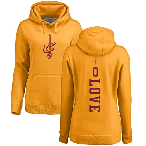 NBA Nike Cleveland Cavaliers #0 Kevin Love Gold One Color Backer Pullover Hoodie