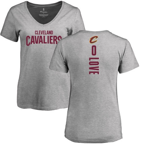 NBA Women's Nike Cleveland Cavaliers #0 Kevin Love Ash Backer T-Shirt