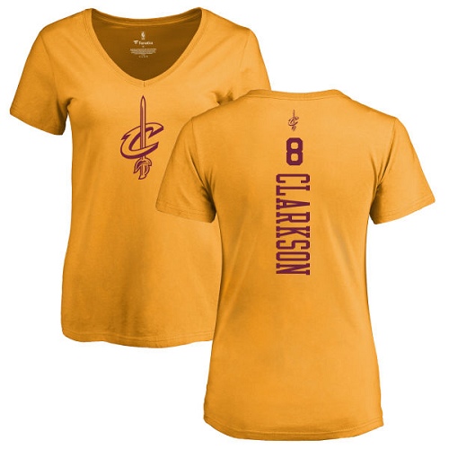 NBA Women's Nike Cleveland Cavaliers #99 Jae Crowder Gold One Color Backer Slim-Fit V-Neck T-Shirt