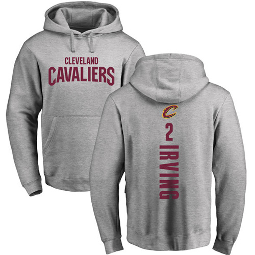 NBA Nike Cleveland Cavaliers #2 Kyrie Irving Ash Backer Pullover Hoodie